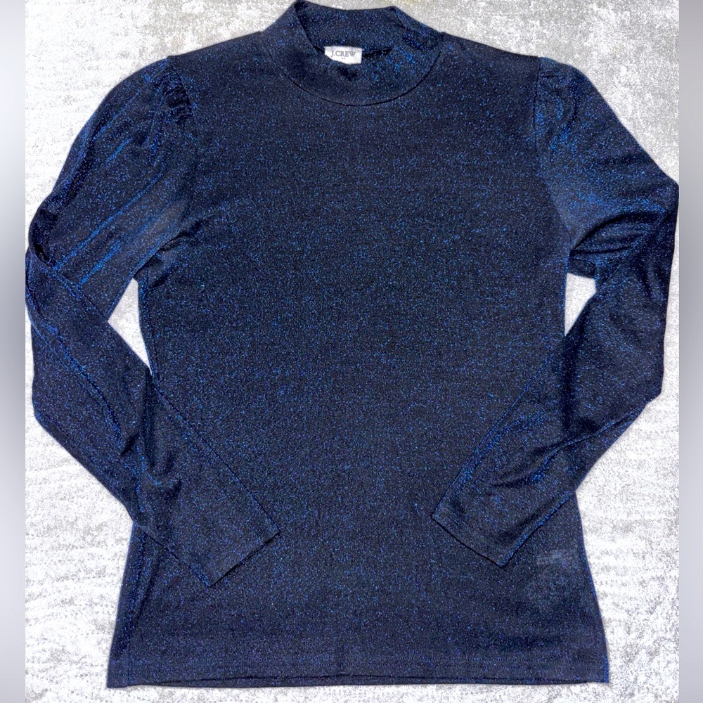 J. Crew Metallic Blue Top